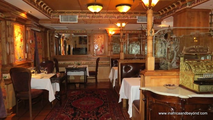 The intimate dining room at Restaurant Mosaic at The Orient Hotel