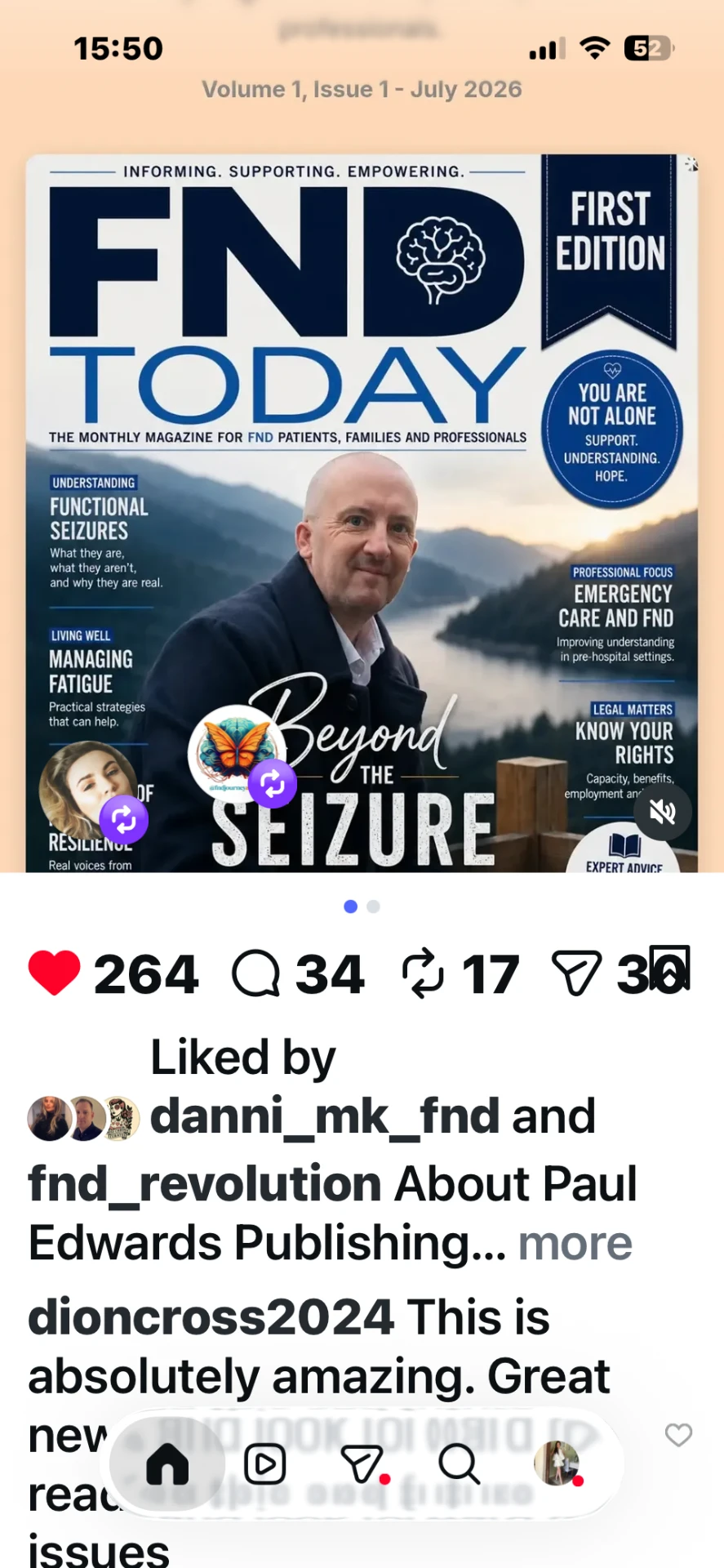 FND Today magazine cover, Volume 1 Issue 1, July 2026: Beyond the Seizure, published by Paul Edwards Publishing