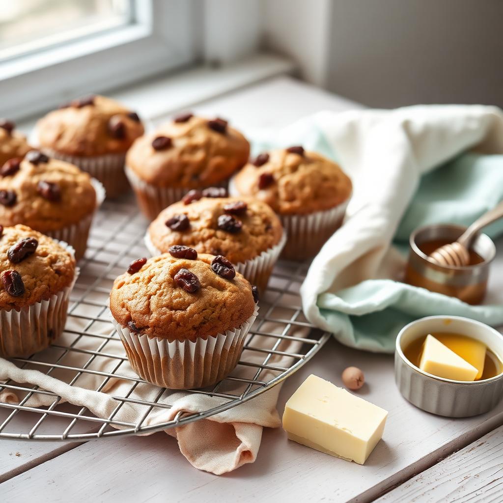 Bran & raisin muffins