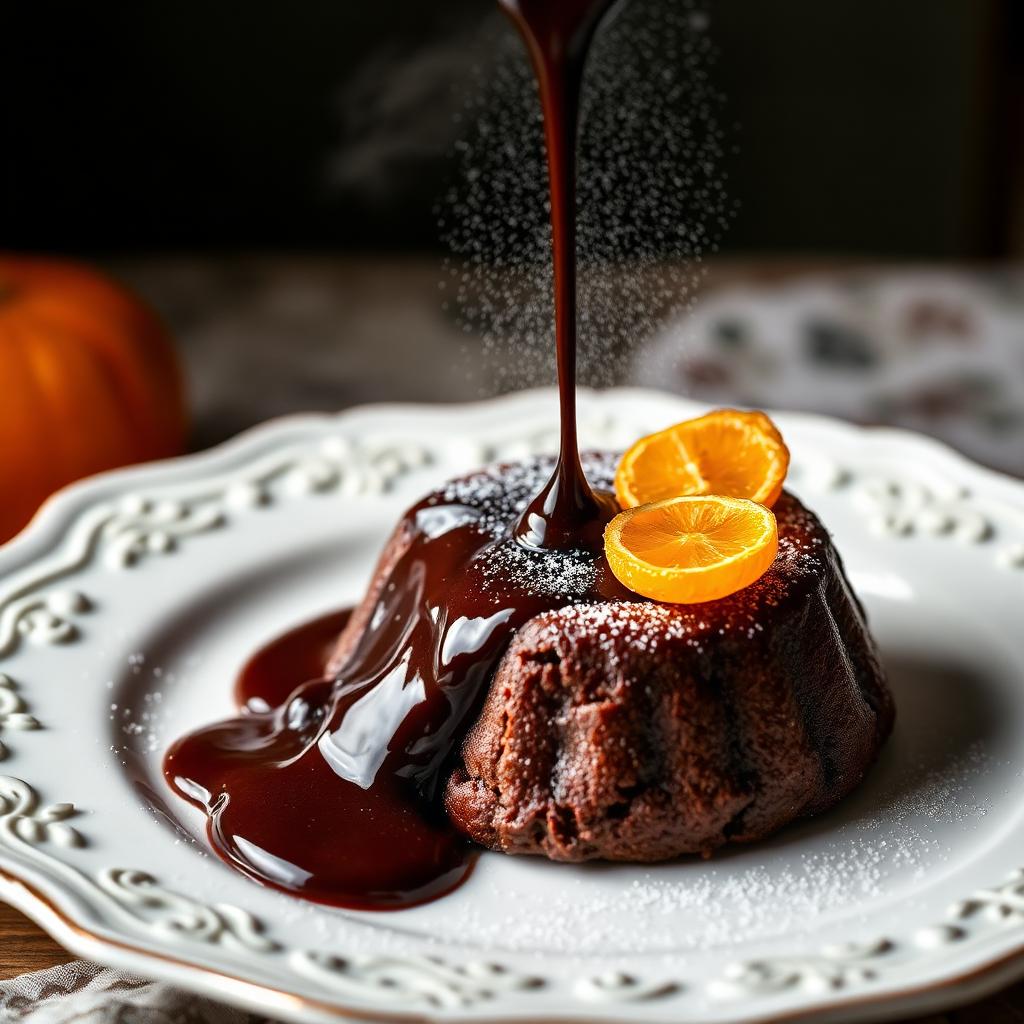 Chocolate-orange steamed pudding