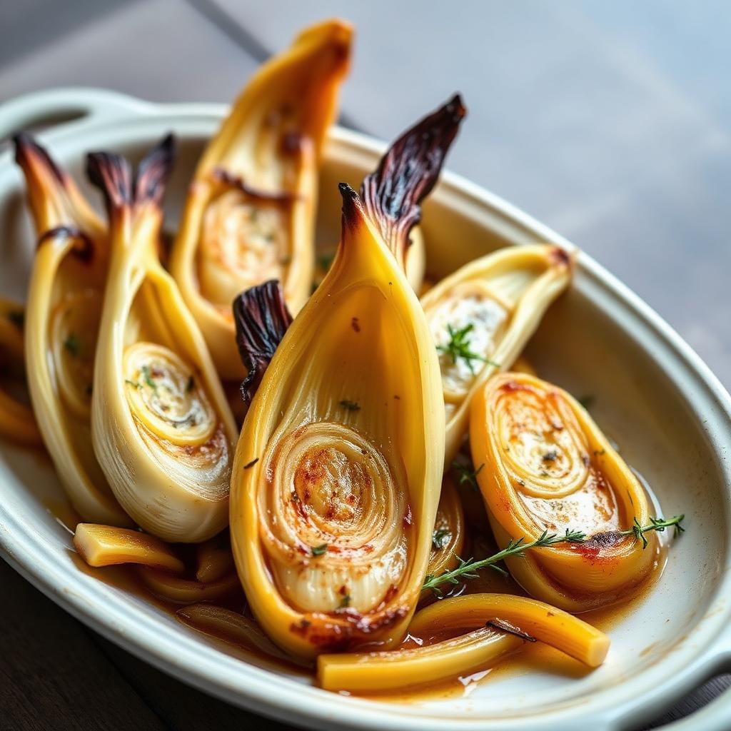 Roasted fennel with leeks