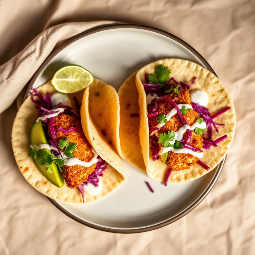 Baja fish tacos with lime crema (a nod to Chef Nagi)
