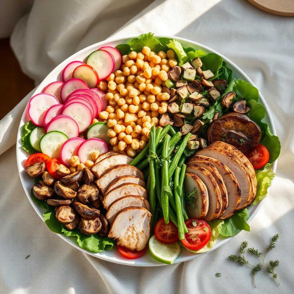 Grilled chicken summer salad