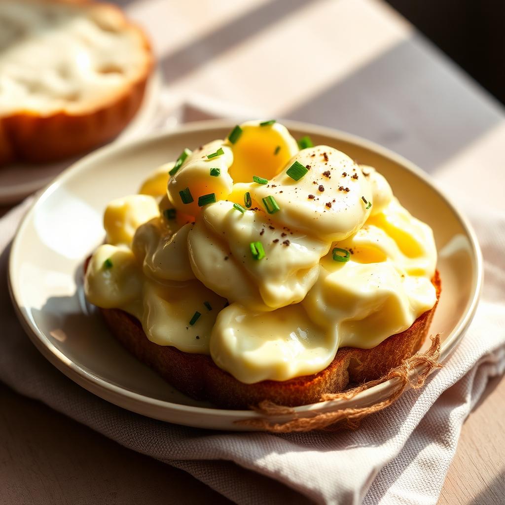 Shickled eggs — soft, slow, buttery scrambled eggs