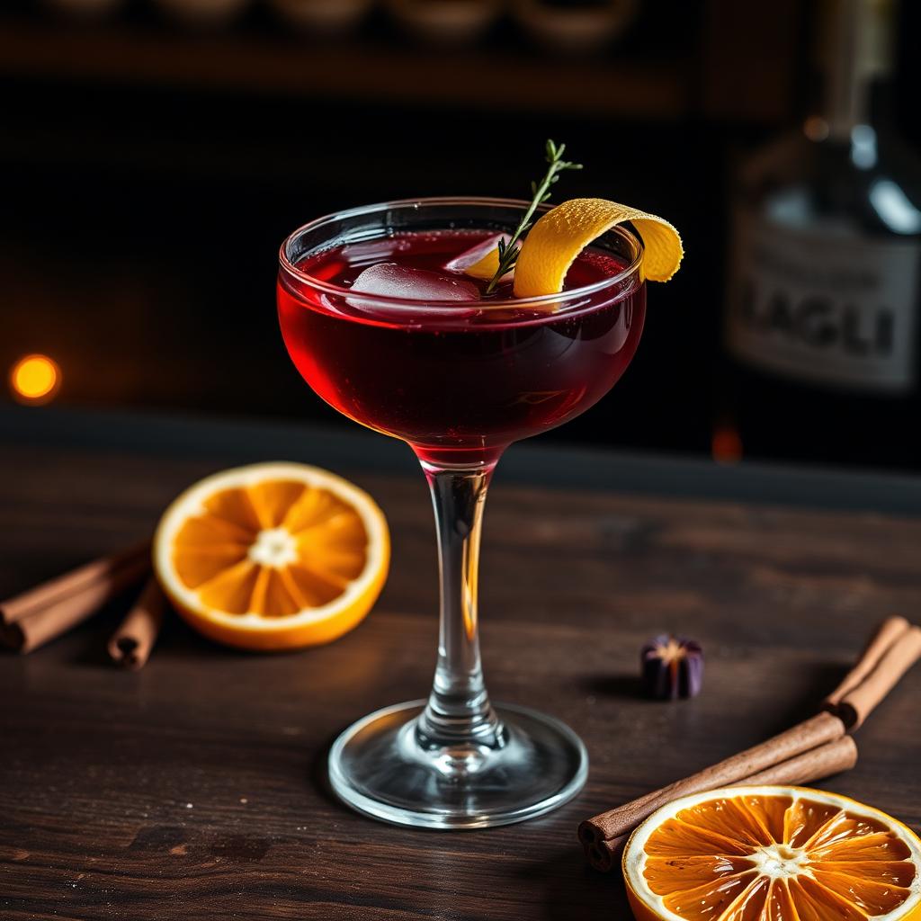Sloe gin cocktail