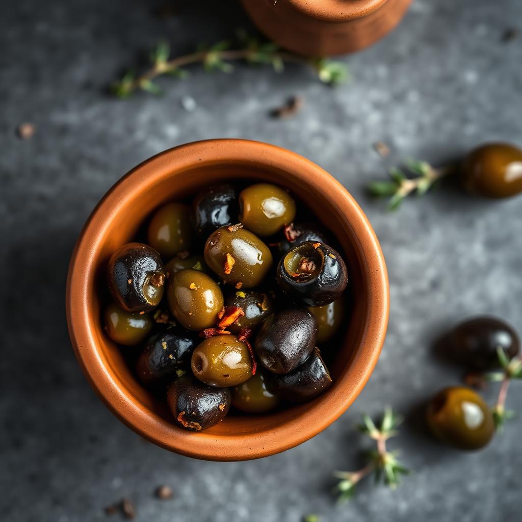 Warm spiced olives