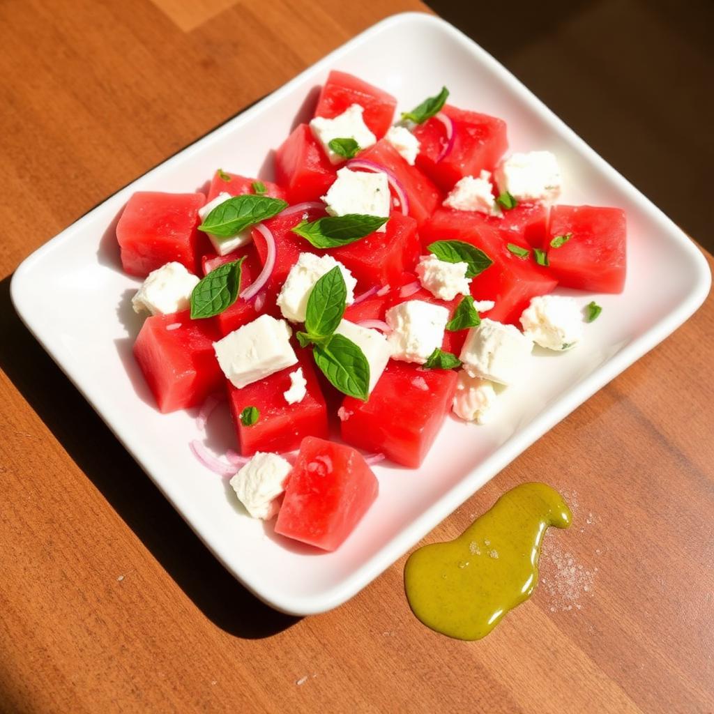 Watermelon & feta salad