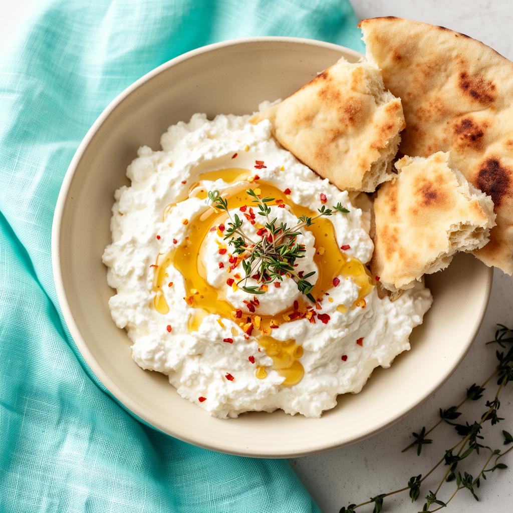 Whipped feta with honey & chilli